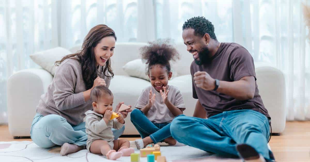 Young family spending time